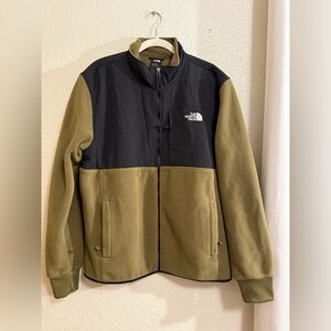 The North Face Olive and Black Fleece Jacket